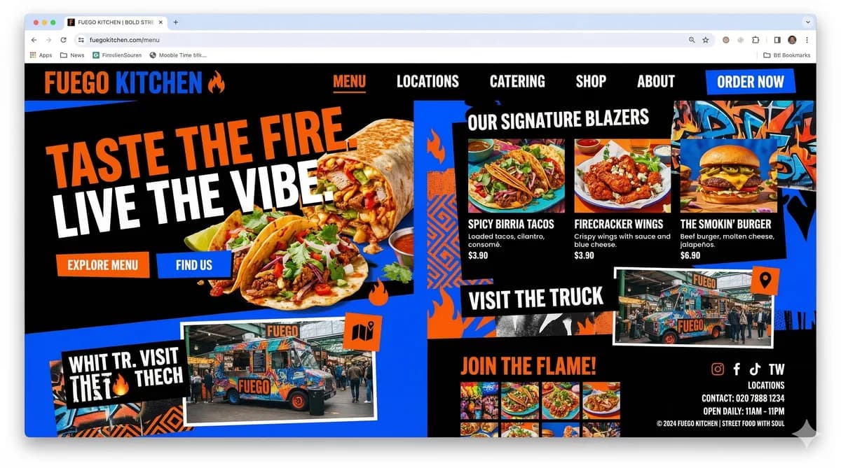 Bold & Vibrant website design style