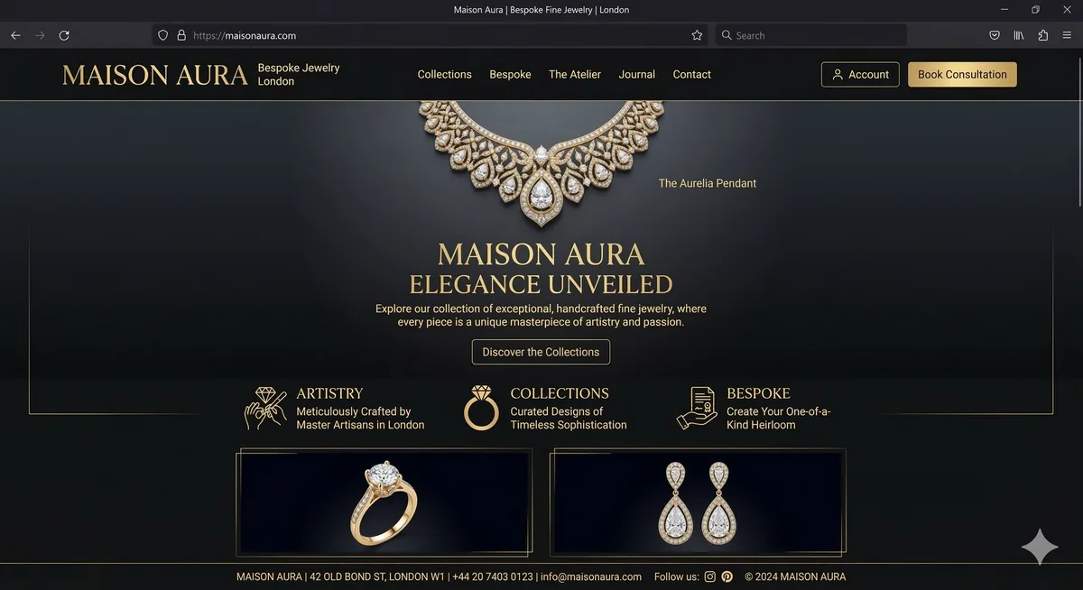 Luxury & Prestige website design style