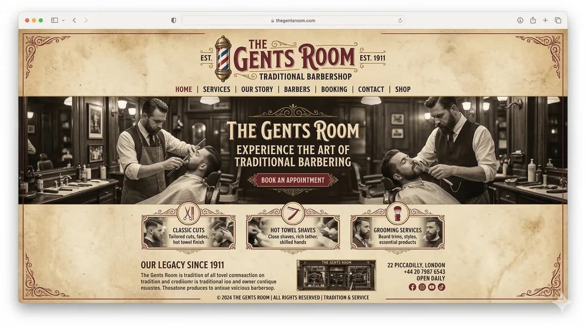 Retro & Vintage website design style